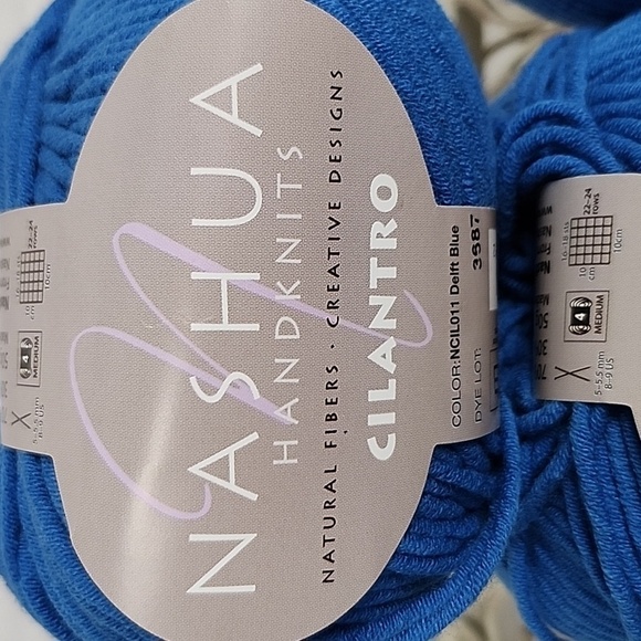 Nashua Cilantro 536 Yds 4 Cakes Delft Blue Cotton Blend Yarn NWT - Picture 4 of 4